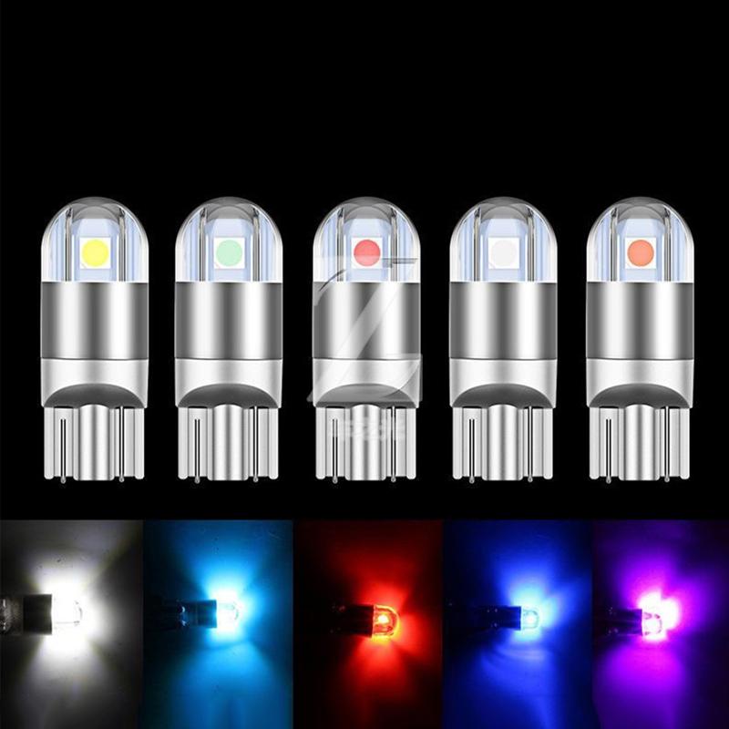 2/10pc Car LED T10 Bulbs W5W Canbus 3030SMD for Car Parking Position Lights Reading Dome Lamp License Plate Light Bulb White Red Bulbs 7