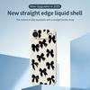For iPhone 17 Air Case Black Bow Pattern Printing Straight Edge TPU Phone Back Cover