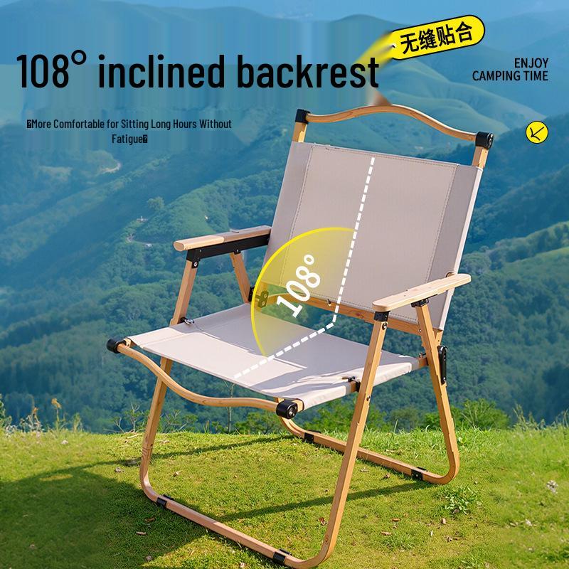 Portable Folding Outdoor Picnic & Camping Chair with Fishing Stool