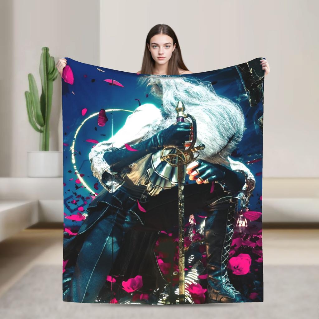 Clair Obscur Expedition 33 Maelle Plaid Kwaliteit Super Zacht Beddengoed Plaids Winter Picknick Slaapkamer Patroon Sprei