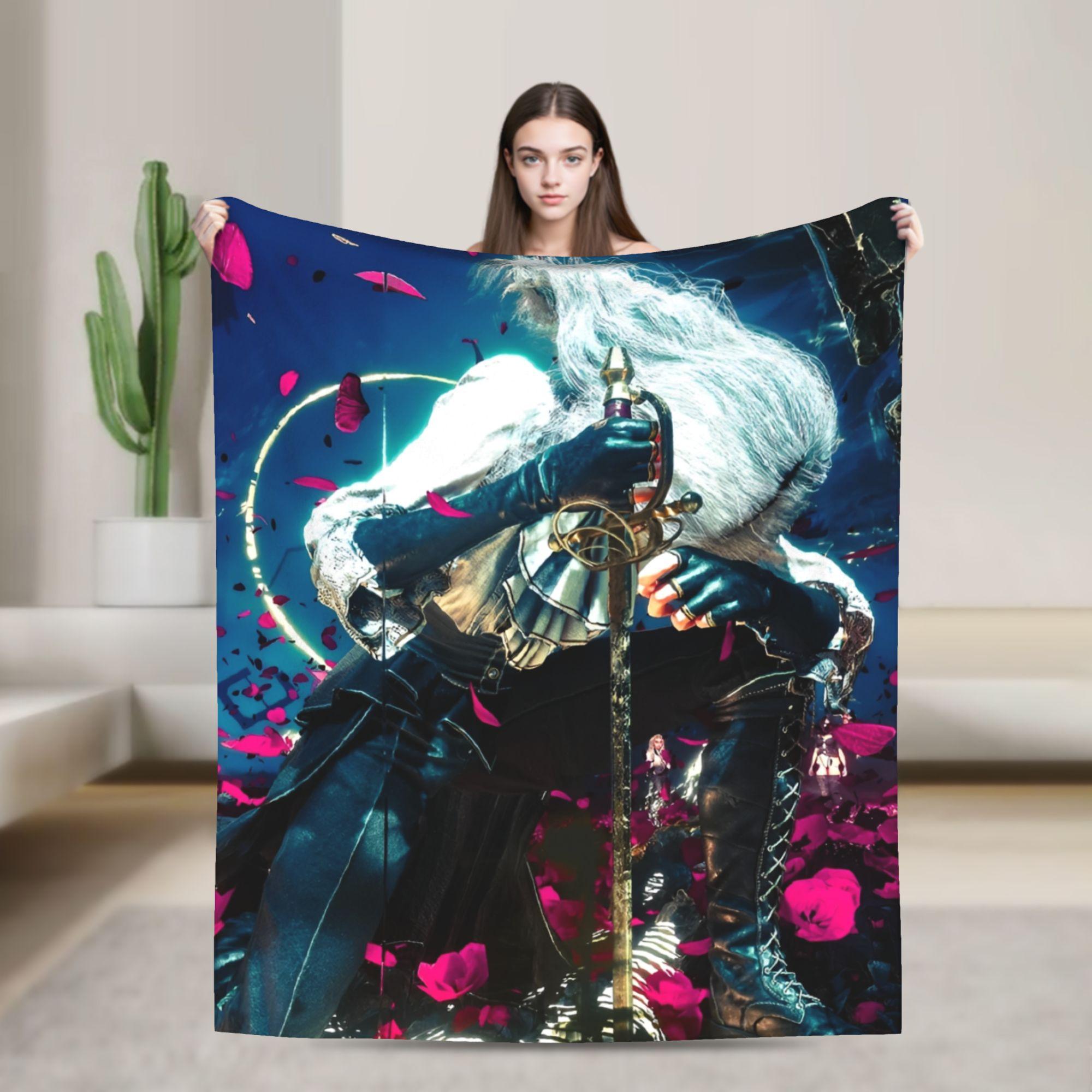 

Clair Obscur Expedition 33 Maelle Blanket Warm Novelty Plush Throw Blanket For Bedroom Decorative Flannel Bedspread Bed Cover 30x40in