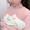 Girls Autumn Winter De Rong Half Turtleneck Base Layer Shirt Trendy Warm Long Sleeve Top Kids Fashionable Inner Wear