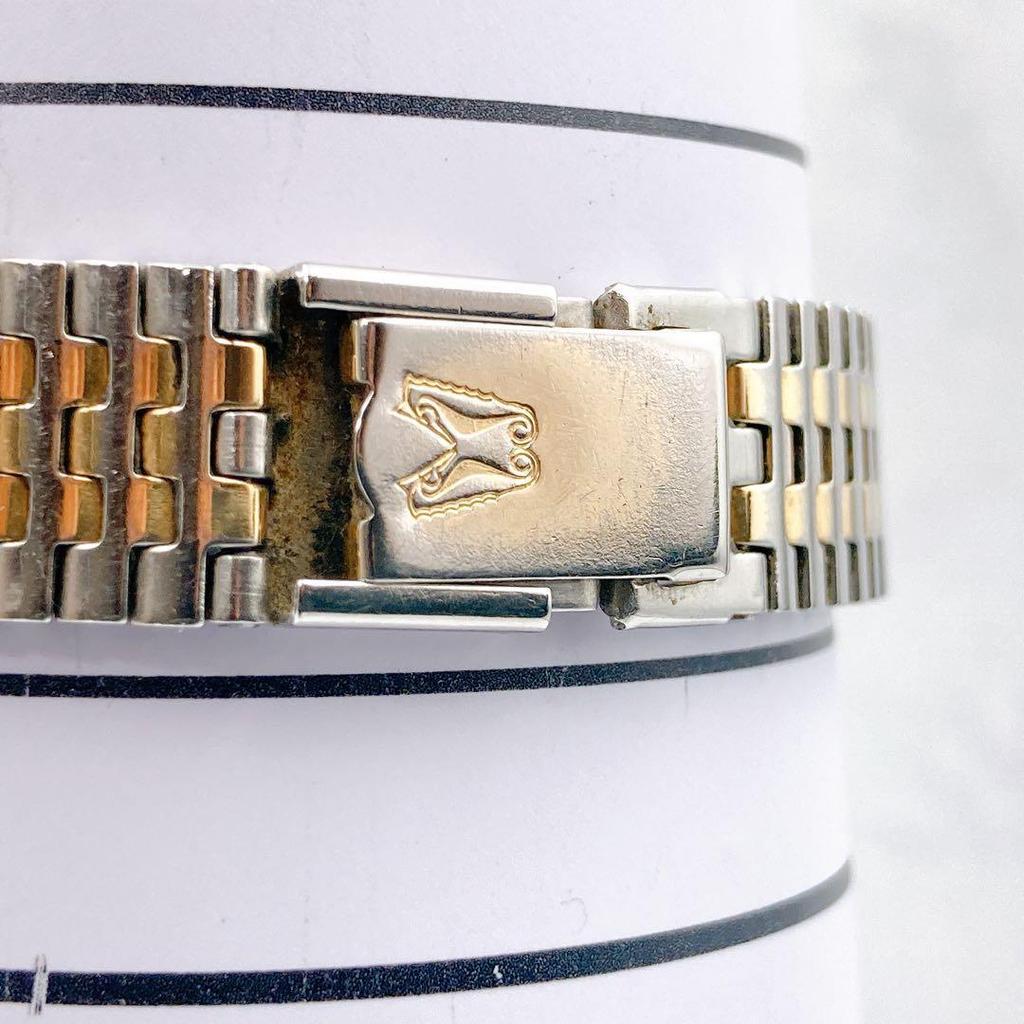 Used Working Item Good Condition RADO BALBOA Cut Glass Hard Metal Case Automatic Watch Ladies Rado Balboa Combination Bracelet SS Gold Silver