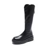 Martin Stiefel Damenstiefel 2025 Herbst und Winter neu Samt mittelhohe Stiefel Ritterstiefel kleine super angesagte Stiefel