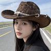 Summer Fashion Retro European and American Style New Western Cowboy Hat Women's Bull Head Cowboy Hat Internet Celebrity Explosion Jazz Hat