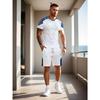 T-shirt da Uomo Manica Corta Pantaloncini Set Due Pezzi Stile Resort Moda Estate Stampa 3D