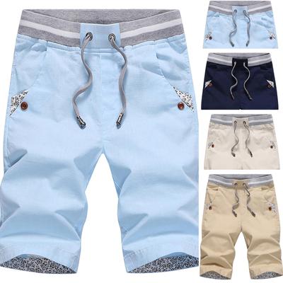Men's New Summer Casual Baggy Shorts Fashionable Loose  Cotton Colour Shorts
