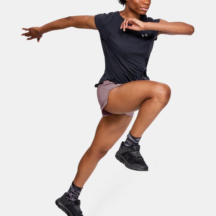 Under Armour Launch SW Go All Day Sports Shorts Women Shorts Silent-Pink 1342837-662