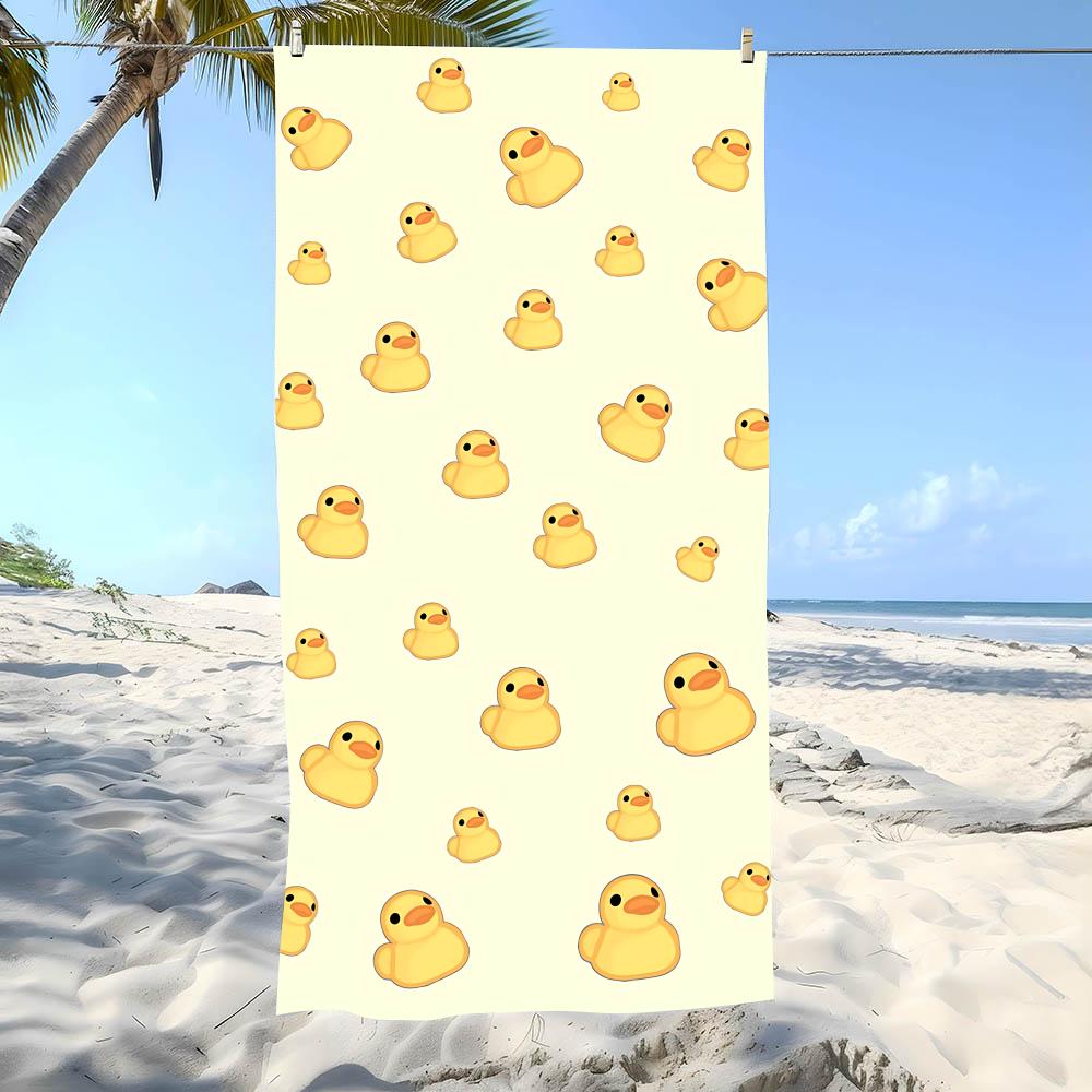 Kleine Gelbe Ente Handtuch Strandtuch Übergröße Super Saugfähig Weich Schwimm Strandtücher Für Männer, Frauen