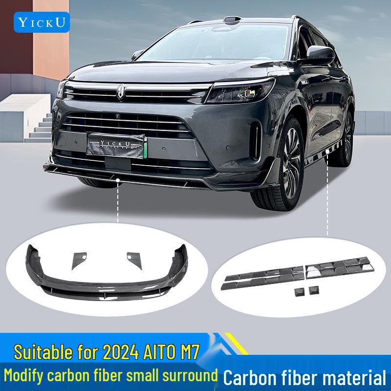 Aerodynamic Kit: Carbon Fiber Front Lip, Side Skirts, Rear Diffuser, Wing & Lights for AITO Huawei Wenjie M7