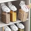 Moisture-Proof Storage Container for Grains Pet Food Snacks Transparent Sealed Food Storage Jar Kitchen Organizer for Dry Foods