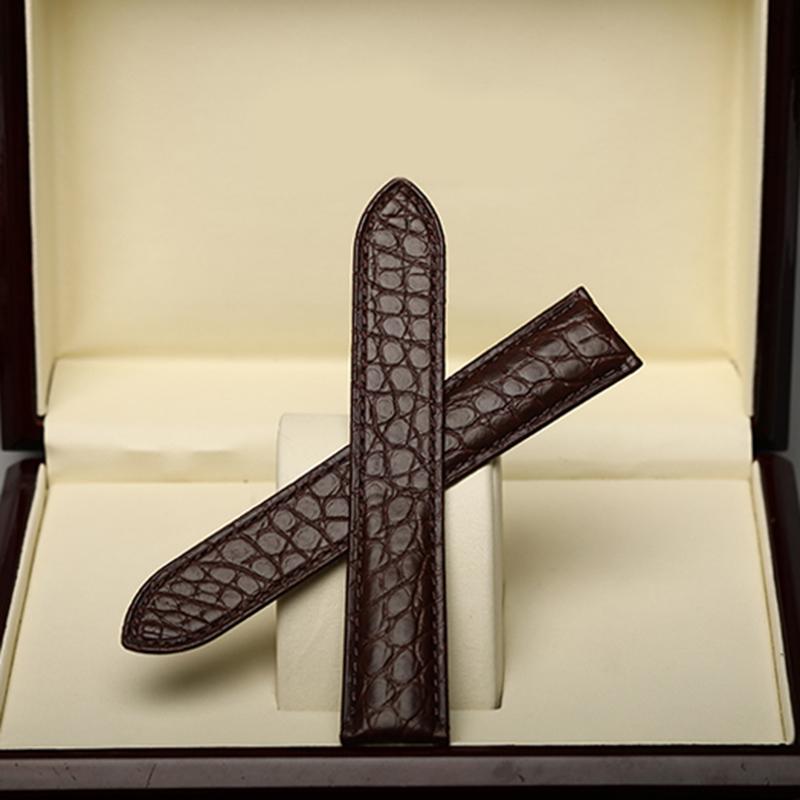 20 22mm Blue Purple Gray Pink Alligator Strap Replacement Cartier Tank London Men Women Folding Buckle Watch Strap Accessories