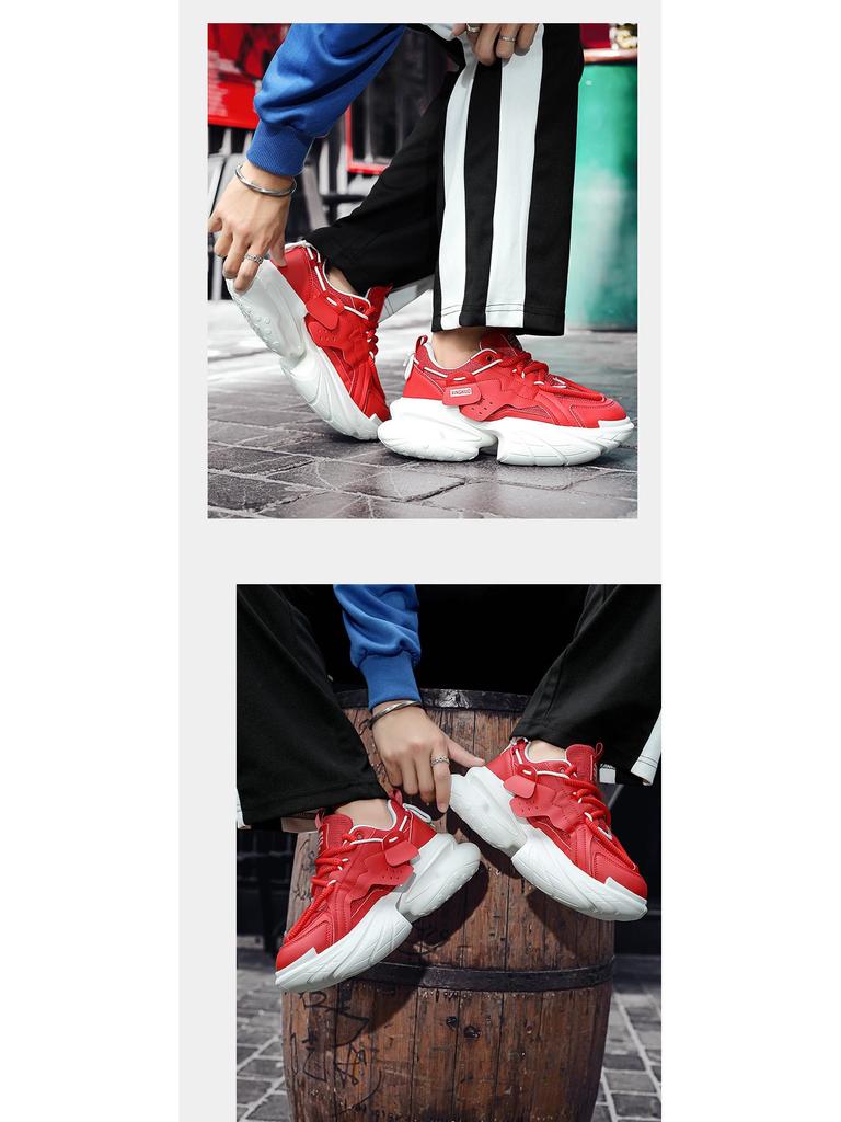 Imported Trendy Men's Breathable, Height-Boosting Fashion Shoes with Thick Soles