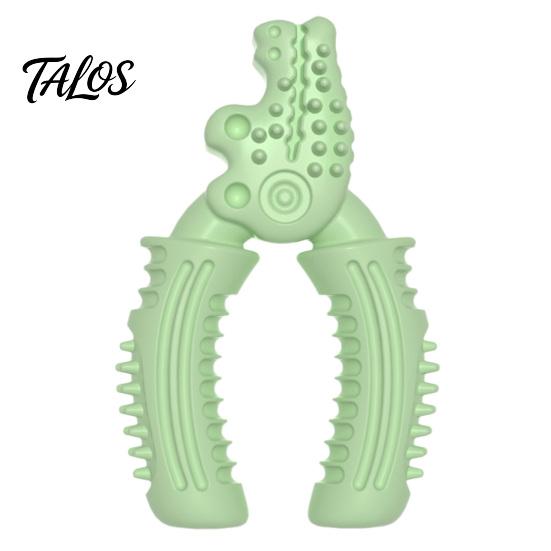 Safe Pet Toys Vise Shaped Dog Chew Toy, Bite Resistant TPR Puppy Teething Chewing Toy for Teeth Cleaning & Gum Massage