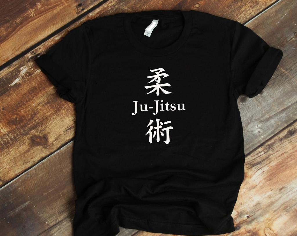 T-shirt Ju Jitsu, T-shirt Grafica con Scritta Giapponese Ju-Jitsu, T-shirt Arti Marziali Giapponesi, T-shirt con Geroglifici Giapponesi Jujitsu Regalo