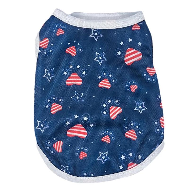 Summer Pet Clothes Soft Dog T-shirt Cat Apparel Mesh Breathable Clothing For Small Medium Dogs French Bulldog Schnauzer Clothing Supplies