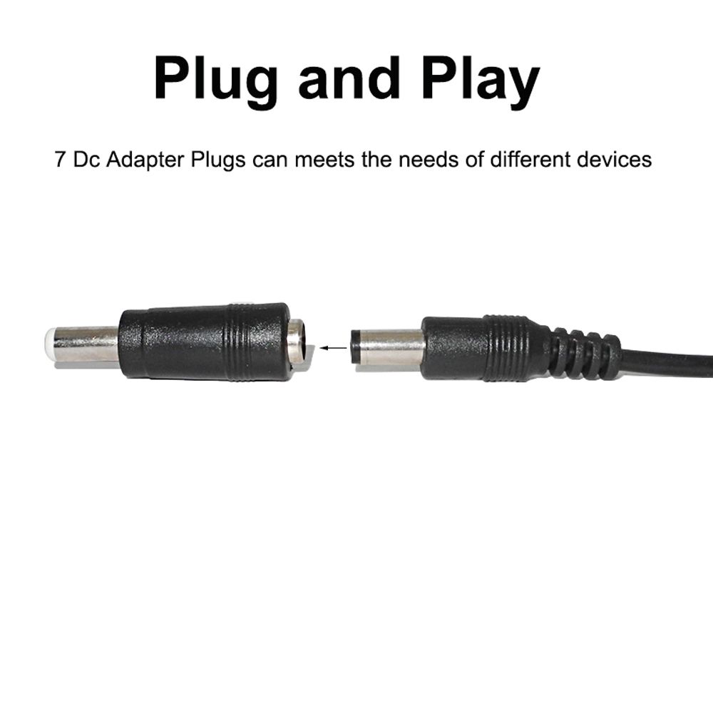 Adapter Conversion Plug DC Power Supply Adapter DC Connector Interchangeable Plugs USB to DC Jack