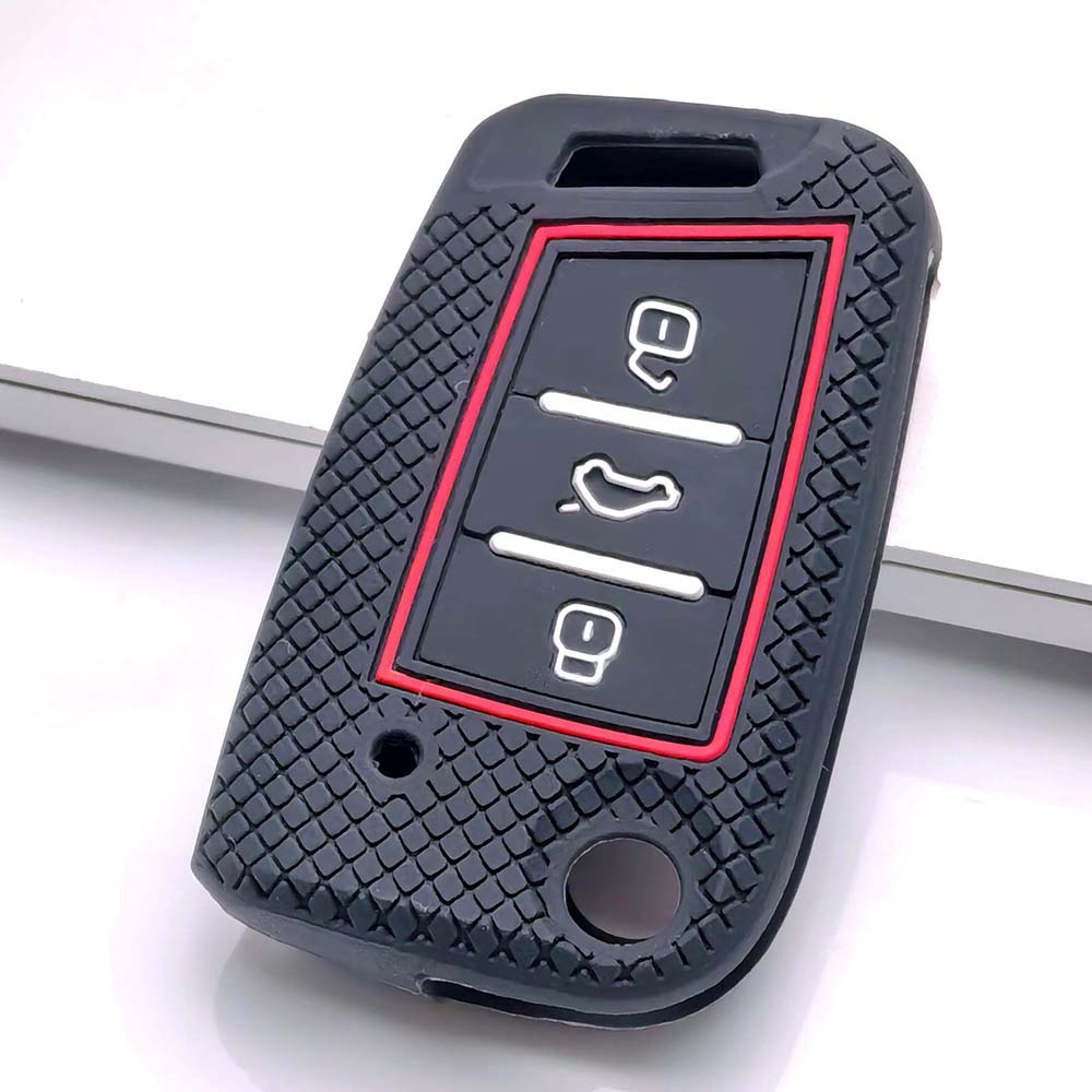 Key Fob Cover for Volkswagen Golf Tiguan Octavia MK7 MK2 Leon Ateca Kodiaq Anti-Scratch Guard Shockproof Protection Soft Grip Texture