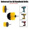 3pcs/set Drill Scrubber Kit Car Brush Automobile Detailing Care Hard Bristle Cleaning Tool For Auto Exterior Bat