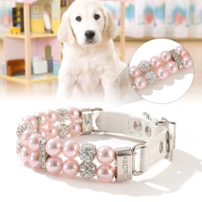 Collier pour chien, pratique, Compact, convivial, à la mode, petit collier de perles pour l'extérieur
