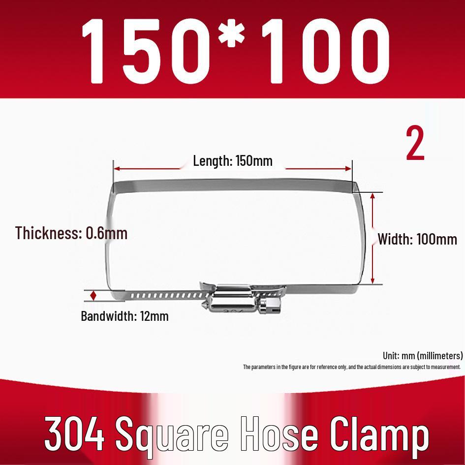 Kwadratowa obejma U-bolt ze stali nierdzewnej 304 do mocowania kabli fotowoltaicznych, węży, korytek kablowych i rur.