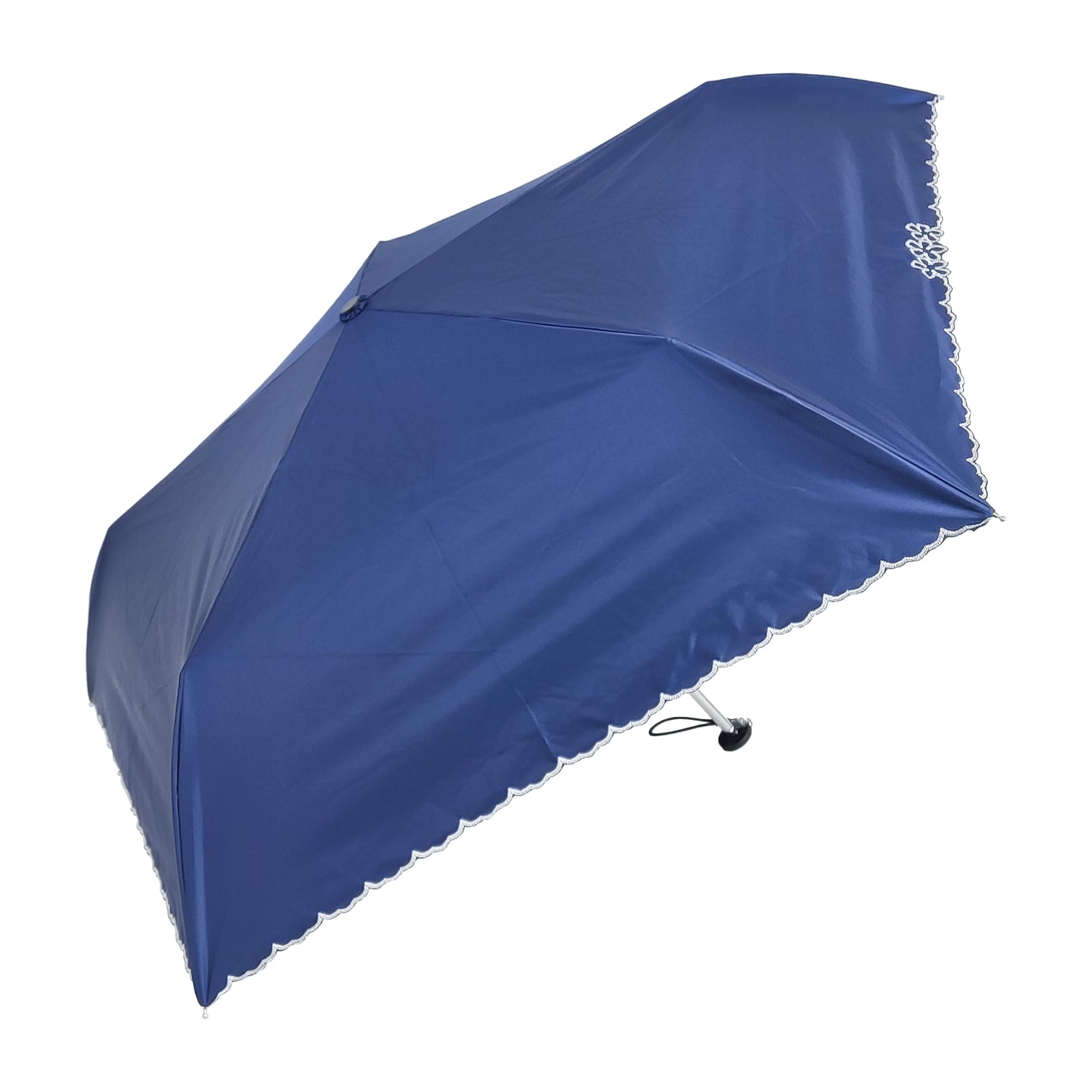 

Rose Sangyo 50см Легкий и Охлаждающий Мини Складной Зонт от Солнца и Дождя, Дизайн, Темно-синий, с Вышивкой в виде Тройного Цветка 63500102