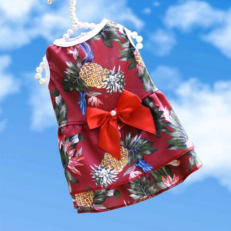 Spring and Summer Dog and Cat Pet Clothing and SuppliesCat ClothingStriped Strappy Mesh Skirts Dog Clothes