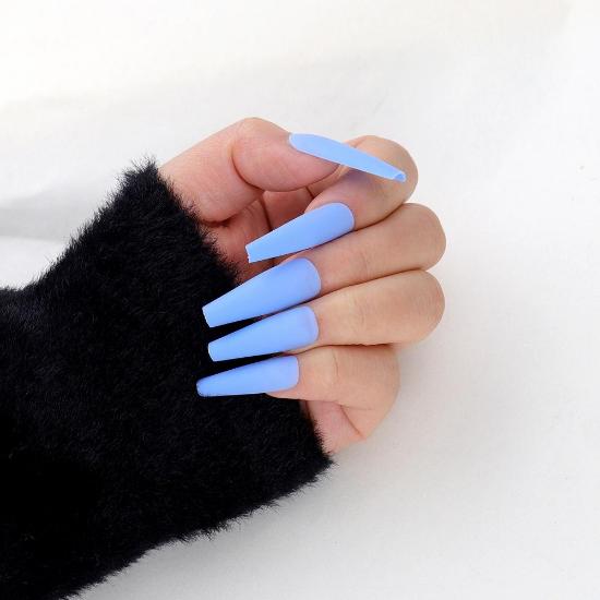 Dlouhý přechod Pure Color Ballet Nail Nail Piece Barevný tisk Love Flame Evropské a americké Nails Art Tipy na falešné nehty Gel na nehty Full Cover