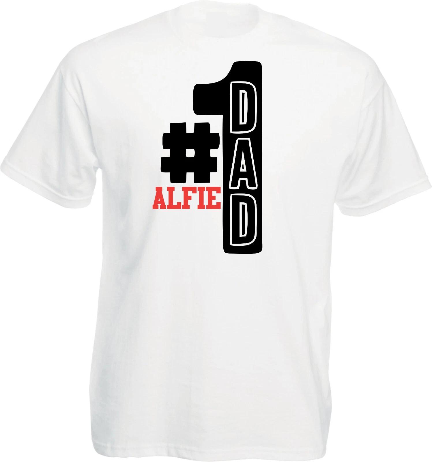 Personalised Number One Dad T-Shirt, Father Day Gift Shirt, Best Dad Tee Top 3XL