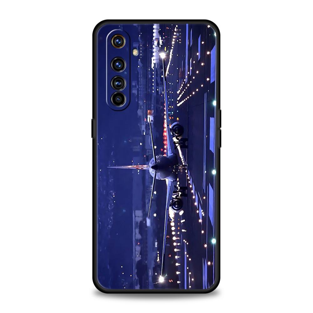 Travel-Nspired Airplane Route Soft TPU For Realme 13 12 11 10 9 Pro Plus GT3 GT2 C21 C25 C35 C53 C55 C67 Pro 5G Phone Case Cover