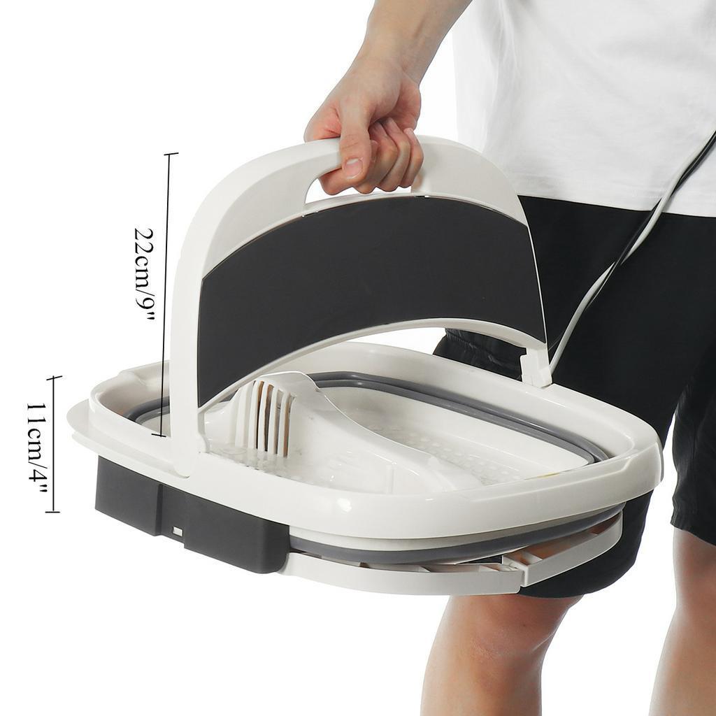 500W 220V Electric Heating Tub Wired Remote Control Foldable Foot Relax Bath Massager