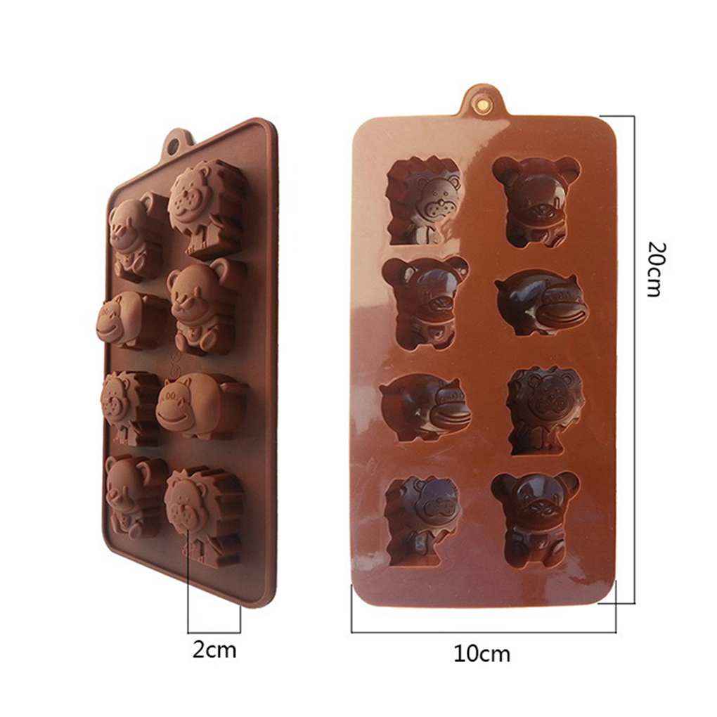 Silicone Non-stick Fondant Mold Recycling DIY Crafts Molds Dessert Animal Shaped Cakes Decoration Baking Mould Chocolates