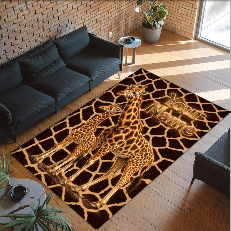Other Similar Designs Theme Crystal Velvet Rug Personalized Custom Name Text Soft Floor Mat Home Decor