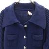 MONTGOMERY WARD 70er Jahre Vintage Langarm Strickjacke 36 Marineblau Damen Gebraucht