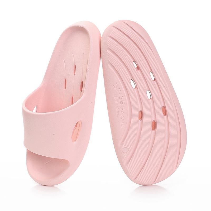 Summer Bathroom Slippers Women's Indoor Soft Bottom Massage Home Slippers Couple Bath Hollow Quick Drying Leaking Sandals