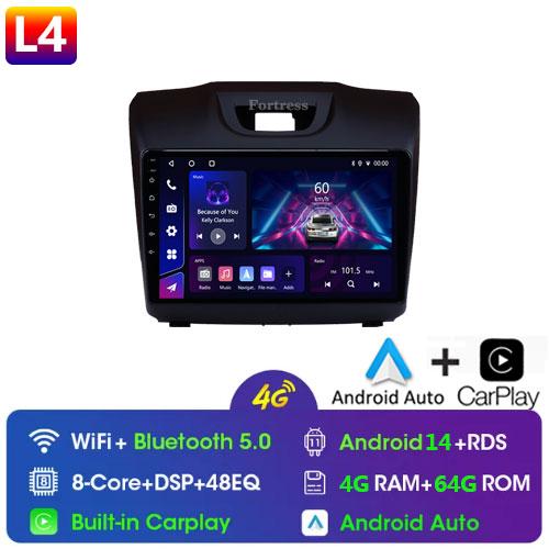 2 Din Android 14 Car Radio For Chevrolet TrailBlazer 2 2012-2016 For Isuzu D-MAX 2 2012-2018 Multimedia Player Wireless Carplay