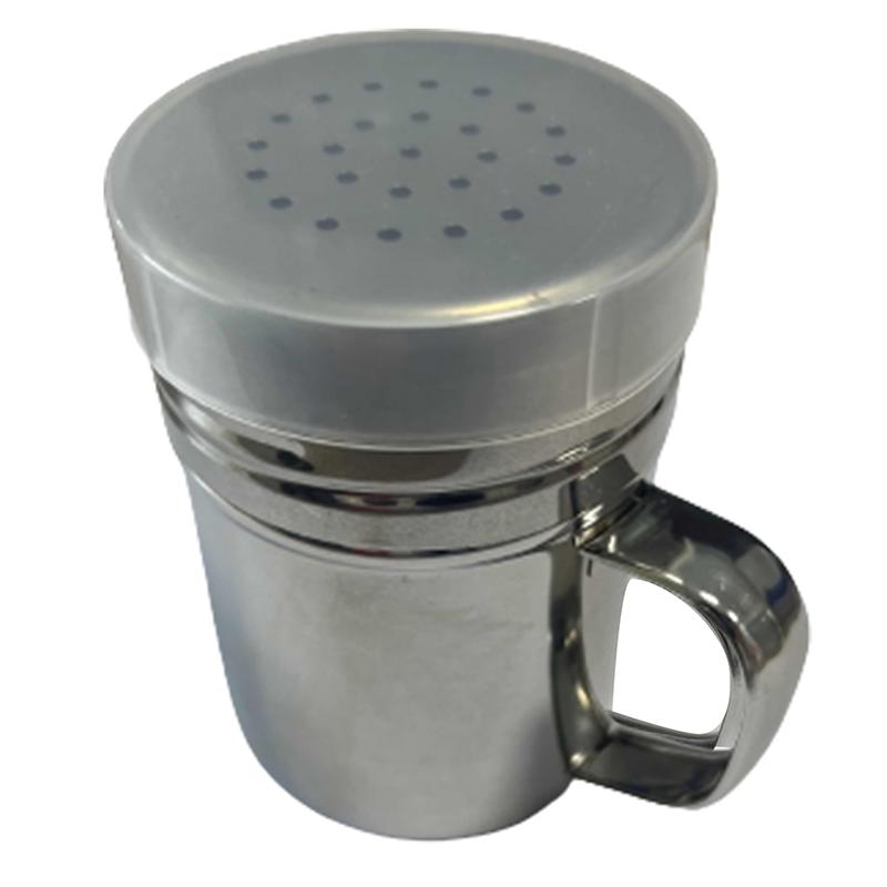 1Pcs Kitchen Tool With Handle Shaker Pepper Sugar Salt Stainless Steel Dispenser