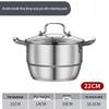 Mr. Jian's 22cm Double-Handle Aluminum Soup Pot with Steamer