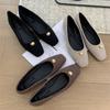 New Flats Women Shoes Elegant Square Toe Pearl Buckle Pumps Comfortable Loafers Soft Soles Slip-on Casual Shoes Lady Work Shoes