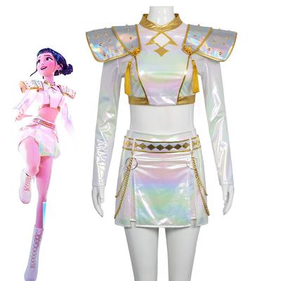 Kids Girls Kpop Demon Hunters Rumi Cosplay Costume Show Children Clothing Earring Set Mira Roleplay Outfits Halloween Party Suit