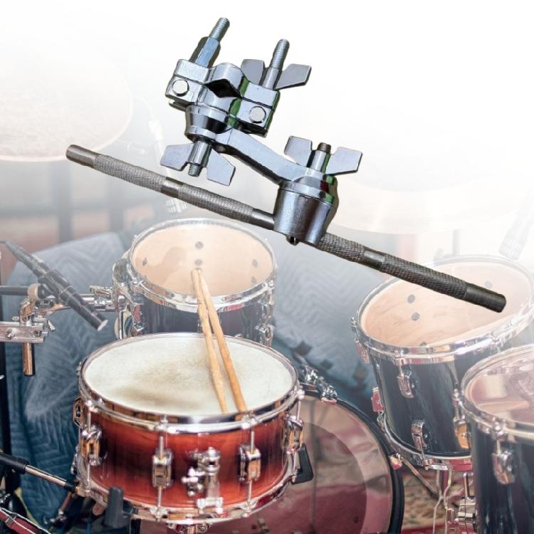 Double Drum Clamp Rotating Double Percussion Bracket Cowbell Mounting Clamp Hardware for Quick Assembly Enduring