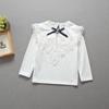 Girls' Spring & Autumn Korean Style Lace Beaded T-Shirt Top