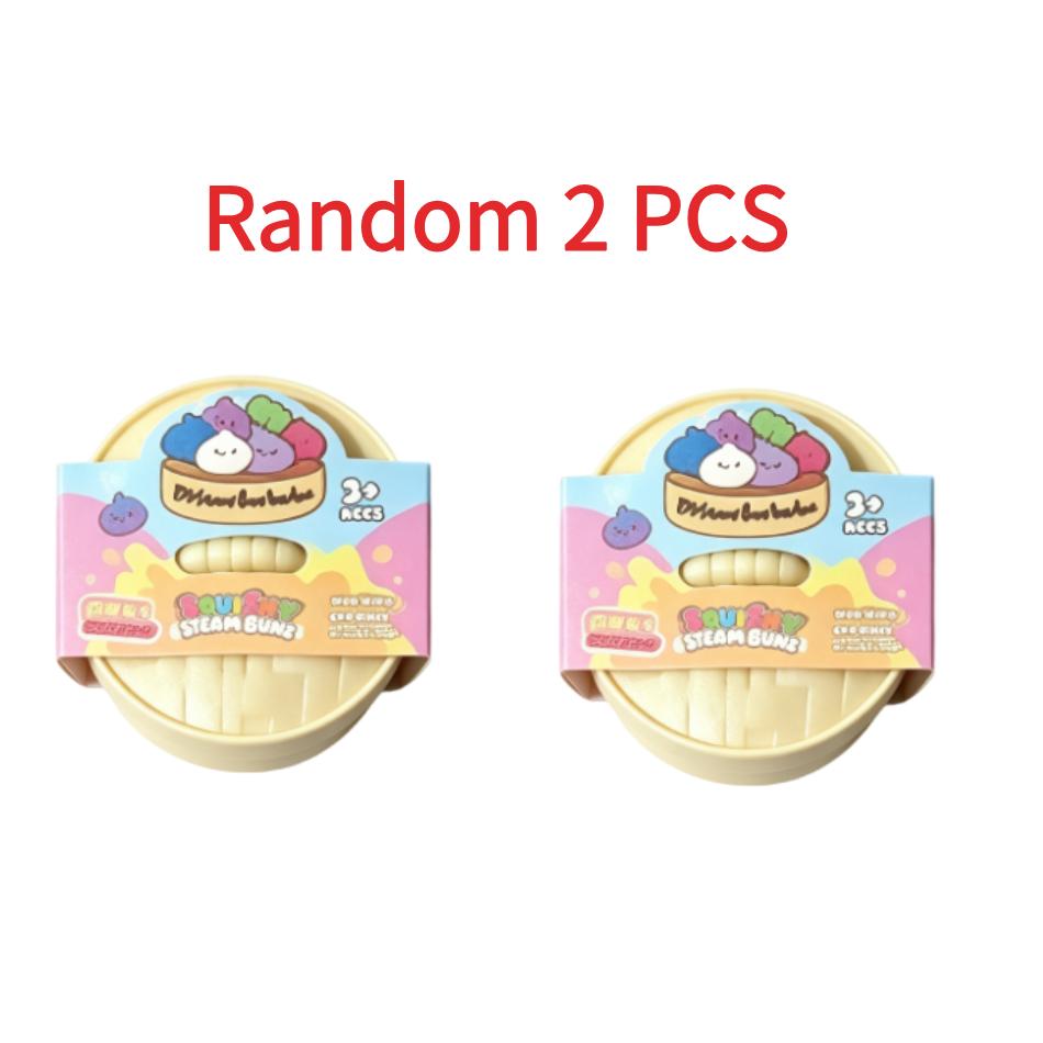 Scatola a Sorpresa Colorata Finta Raviolo Morbido Rilassante Antistress Migliora la Felicità Rimbalzante Spremi Giocattolo Antistress