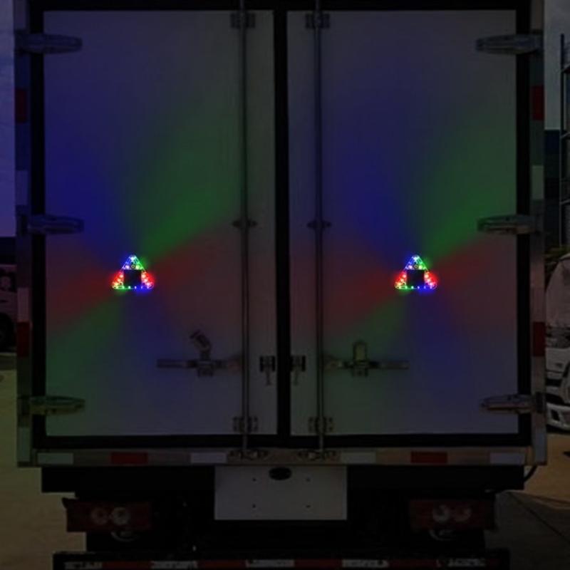 Led Solar Warning Light Anti Collision Truck Tail Flashing Light Touch Switch Wireless Strobe Triangle Lamp Tail Light