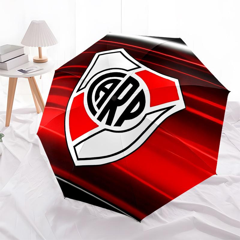 River Plate, Badge Automatic Opening and Closing, 8 Rib Structure Portable Umbrella, Suitable for Men and Women In All Seasons  Perfect Gift