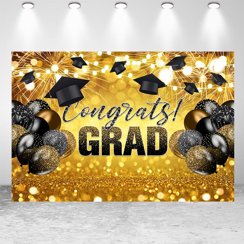 2025 Graduation Season Background Banner Bachelor's Cap Balloon Party Decorative Background Photography Background