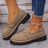 Spring/Autumn Round Head Thick Bottom Anti Slip Casual Work Shoes Fashion New Style Comfortable Large Single Shoes for Women