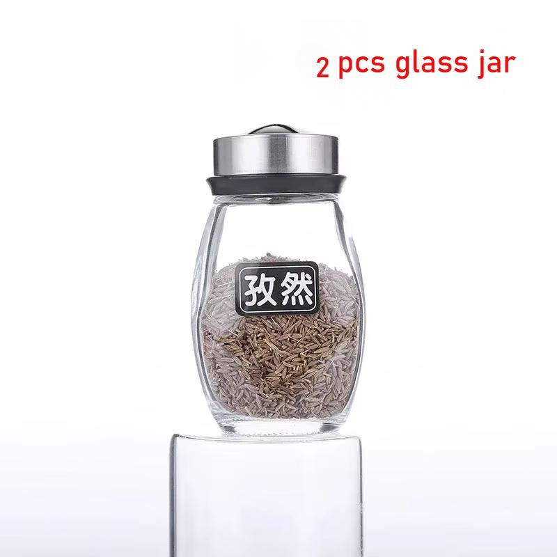 

Набор банок для специй, стеклянный органайзер, вращающееся стекло, бутылки для приправ, сахара и перца, держатель для солонки, кухонная стойка для хранения