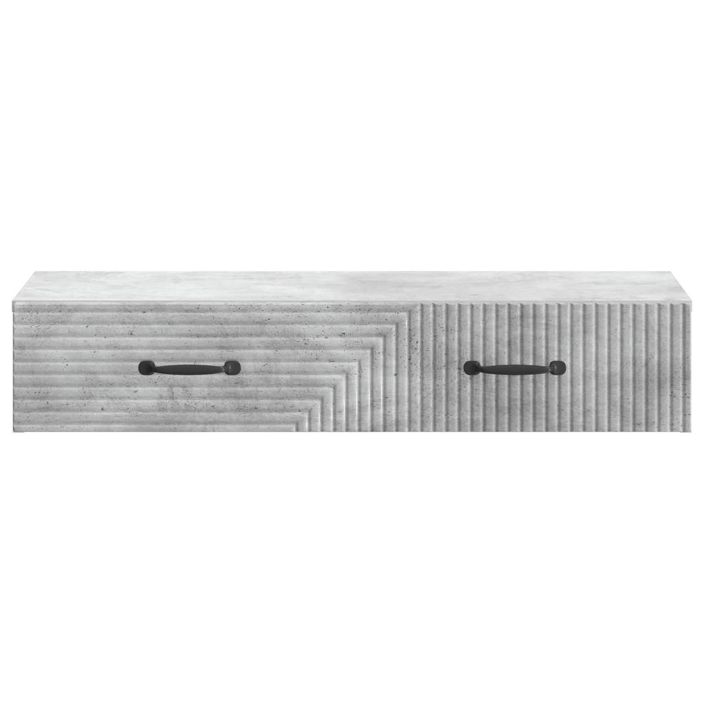 Wall Mounted Side Table Concrete Grey 87.5 x 34.5 x 17 cm