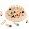 Kids Wooden Memory Match Stick Chess Fun Color Game Board Puzzles Educational Toy Montessori Cognitive Learning Toy for Children